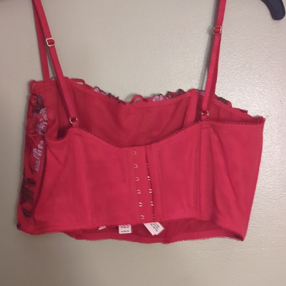 Victoria's Secret Red and Pink Lace Bralette - Picture 3 of 7